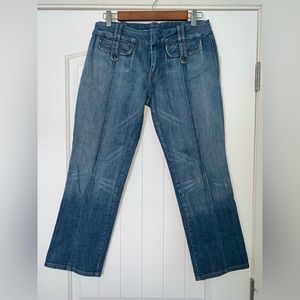 Citizens of Humanity Cropped Low Rise Straight Leg Denim Trouser